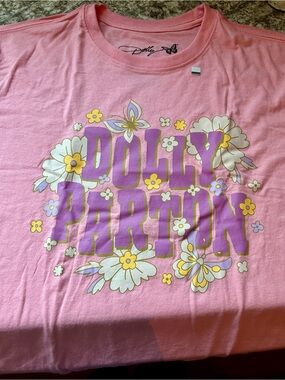 MAD Engine Pink Tee with Purple Logo and White & Yellow Floral Design